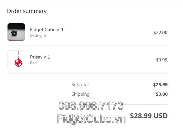 Đơn đặt hàng Fidget Cube từ Antsy Lab